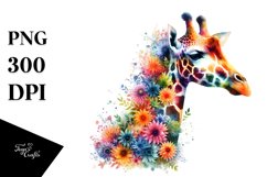 Artistic Vibrant Giraffe Flowers Product Image 3