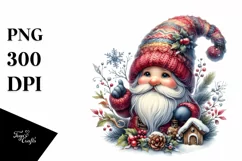 Detailed Winter Gnome PNG Product Image 3