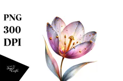 Tulip with Golden Insertions, High-Res PNG Product Image 1