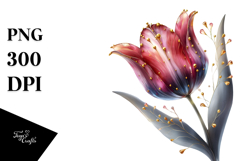 Tulip with Golden Insertions, High-Res PNG Product Image 1