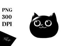Digital Painting with Black Cat PNG Product Image 1