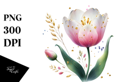 Tulip with Golden Insertions PNG Product Image 1