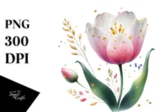 Tulip with Golden Insertions PNG Product Image 1