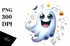 Funny Goofy Ghost Clipart PNG Product Image 3