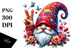 Detailed Valentines Gnome PNG Product Image 1