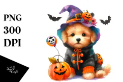 Cute Baby Dog Halloween | Clipart Product Image 1