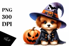 Cute Baby Dog Halloween | Clipart Product Image 1