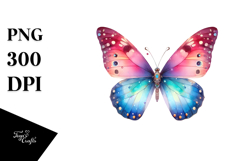 Colorful Butterfly Splash PNG Product Image 1