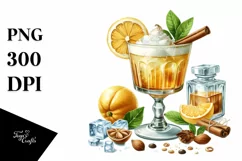 Sublimation Sticker Flower Watercolor Amaretto Sour Clipart Product Image 3
