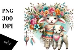 Colorful Baby Lamb PNG Product Image 1