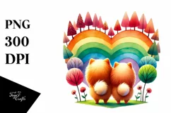 Cute Pomeranian Heart PNG Product Image 1