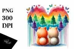 Cute Pomeranian Heart PNG Product Image 1