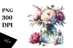 Jar Peonies Large Peonies | Clipart Product Image 1