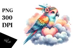 Boho Parrot Painting, PNG Product Image 1