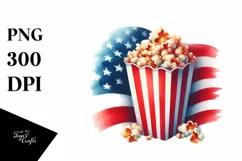 Vintage Popcorn USA Flag Collors Product Image 1