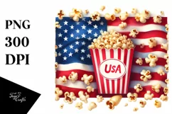 Vintage Popcorn USA Flag Collors Product Image 3