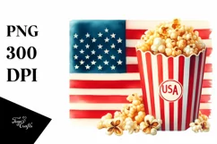 Vintage Popcorn USA Flag Collors Product Image 3