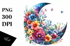 Colorful Half Moon Clipart, Transparent PNG Product Image 1