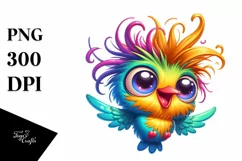 Colorful Baby Hummingbird Smiling | Clipart Product Image 3