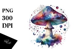 Colorful Magical Celestial Mushroom | Clipart Product Image 1