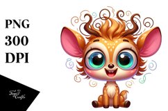 Cute Colorful Cartoon Deer | Sublimation | Clipart Product Image 1