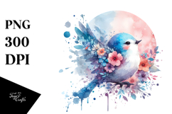 Cute Bird Splashes, PNG Product Image 1