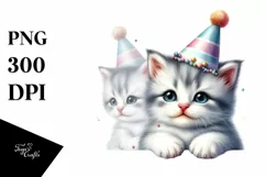 Cute Baby Cat Party Hat PNG Product Image 3