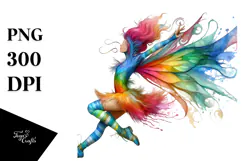Vibrant Fairy Jumping, Transparent PNG Product Image 1