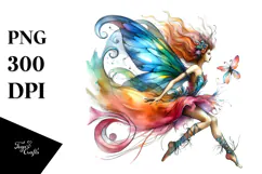 Jumping Whimsical Fairy, Transparent PNG Product Image 1