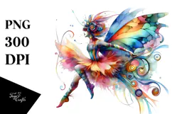Jumping Whimsical Fairy, Transparent PNG Product Image 1