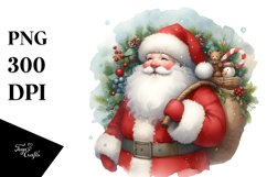 Colorful Christmas Santa PNG Product Image 3