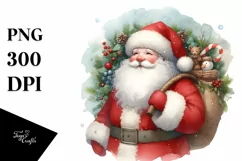 Colorful Christmas Santa PNG Product Image 3