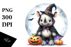 dressed for Halloween Baby Rhino PNG Product Image 1