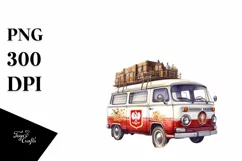 Vintage Oilish Van | Sublimation Clipart Product Image 1