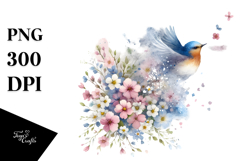 Spring Bird Clouds, Transparent PNG Product Image 1