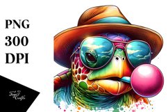 Turtle Portrait Colored Detail Product Image 3