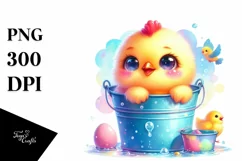 Colorful Smiling Baby Chicken with Bubbly Bucket | Product Image 3