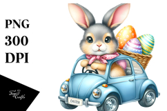 Creative Bunny Car PNG Product Image 1