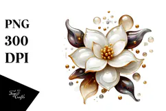 Abstract Glossy Gardenia, Transparent PNG Product Image 1