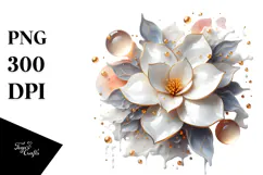 Abstract Glossy Gardenia, Transparent PNG Product Image 1