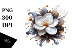 Abstract Glossy Gardenia, Transparent PNG Product Image 1