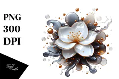 Abstract Glossy Gardenia, Transparent PNG Product Image 1