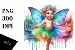 Baby Fairy with Broadway Stage PNG Product Image 3