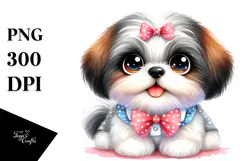 Cute Baby Shih Tzu PNG Product Image 1