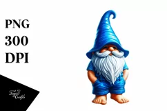 Vibrant Beach Gnome in Blue Accent Clothes | Clipart Product Image 3