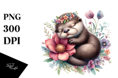 Whimsical Baby Otter PNG Product Image 1