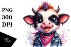 Energetic Baby Cow PNG Product Image 1