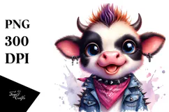 Energetic Baby Cow PNG Product Image 1
