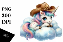 Colorful Baby Unicorn Cowboy Hat Lofty Cloud Product Image 3