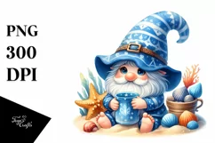 Detailed Cute Gnome in Watercolor | Sublimation Clipart Product Image 3